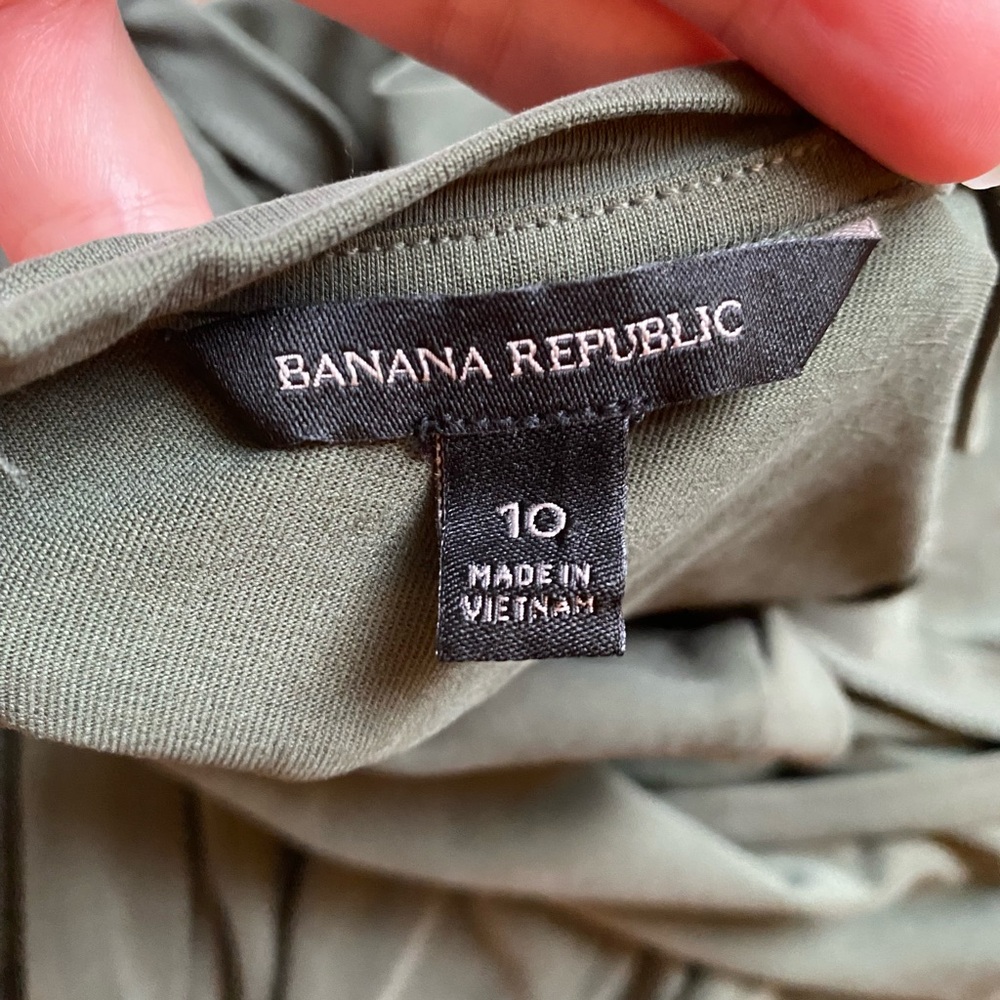 BANANA REPUBLIC Sandwash Modal cropped jumpsuit Size 10 Green - Picture 5 of 16
